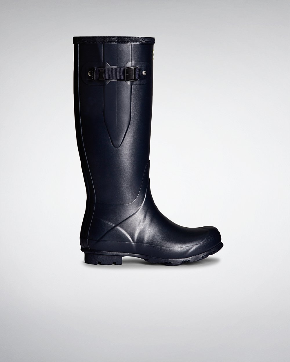 Women Hunter Norris Field Side Adjustable | Tall Rain Boots Navy | NZ-27439-AKBS